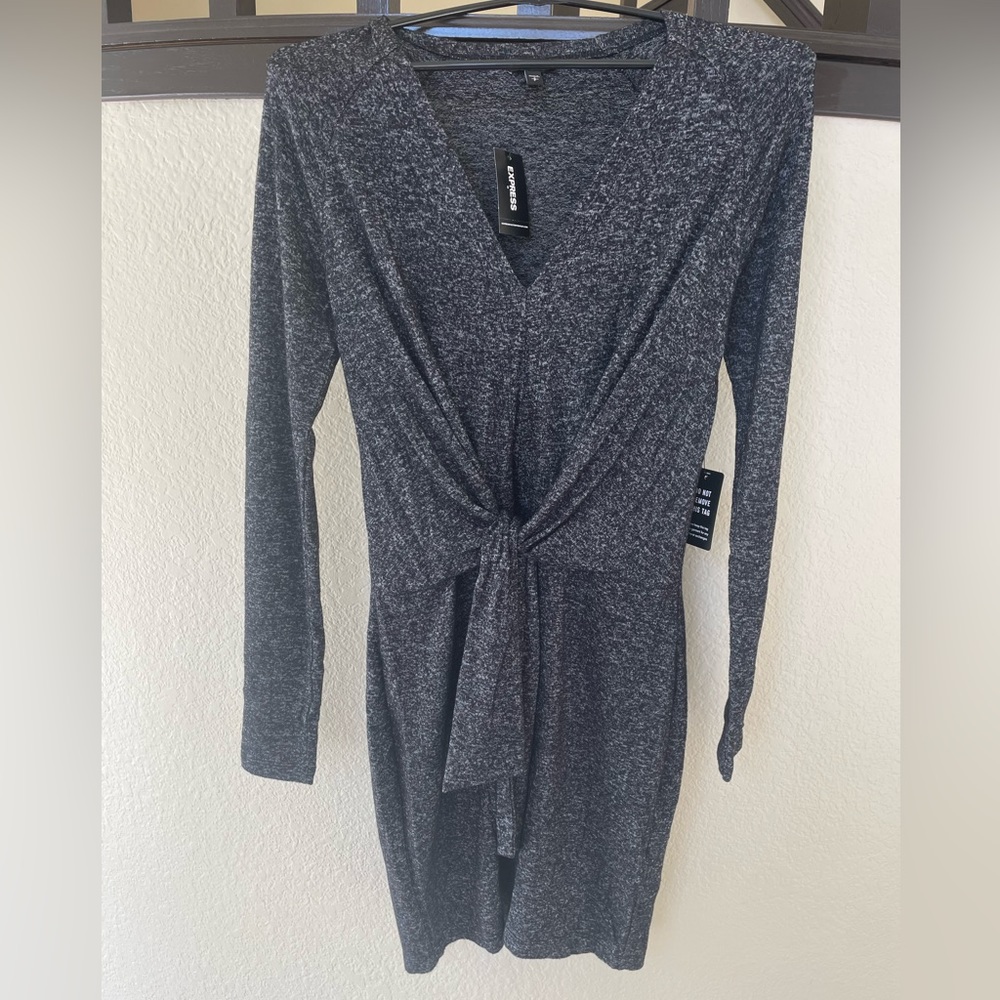 NWT Charcoal Grey Long Sleeve Express Dress